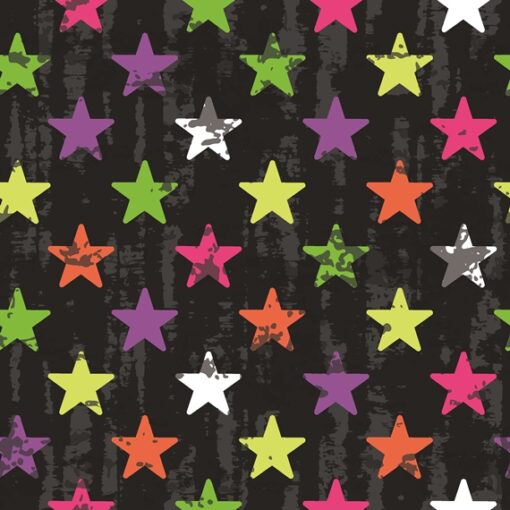 French Terry Neon Stars Stoffstübli