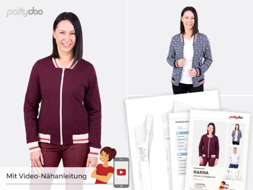 Pattydoo Hanna Damen Collegejacke Stoffstübli