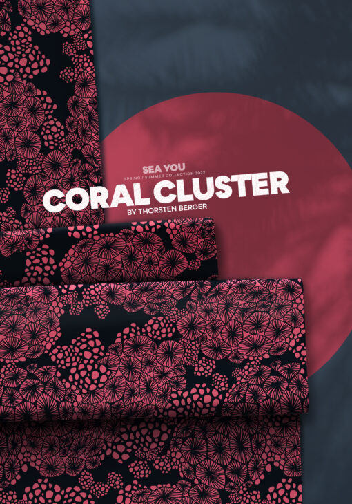 Viskose Webware Coral Cluster Stoffstübli