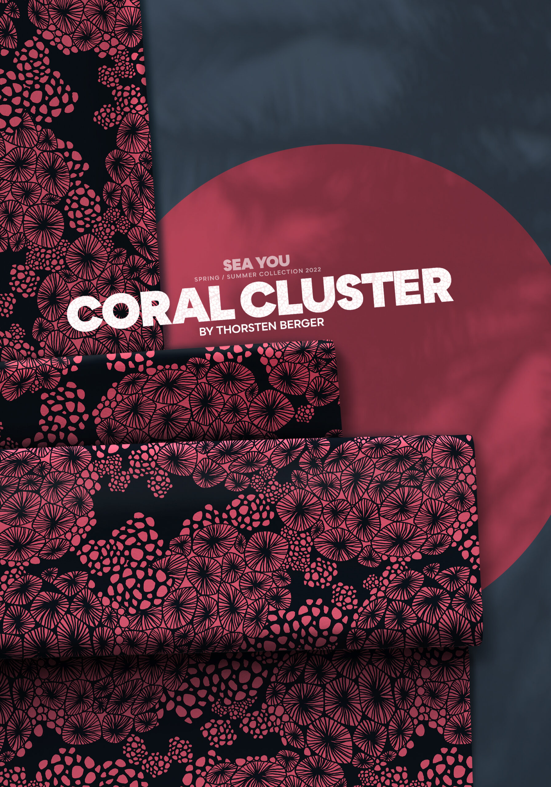 Viskose Webware Coral Cluster Stoffstübli