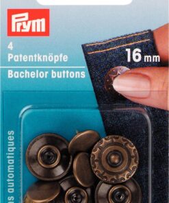 Prym Patentknöpfe Aura Altmessing Stoffstübli