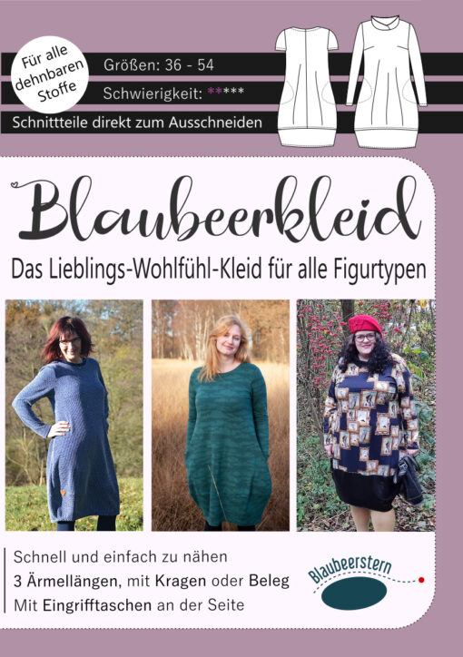 Schnittmuster Blaubeerstern Blaubeerkleid Stoffstübli