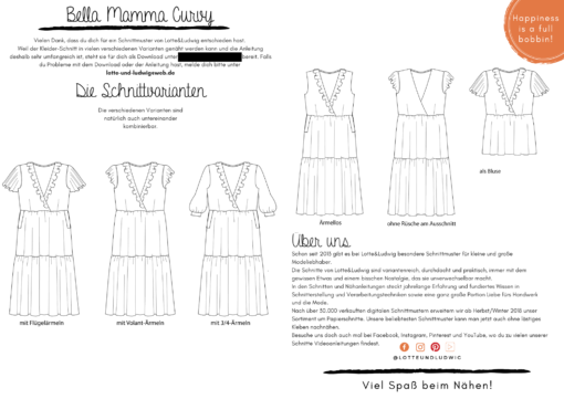 Schnittmuster Lotte und Ludwig Stoffstübli