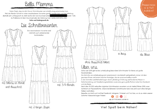 Schnittmuster Lotte und Ludwig Stoffstübli