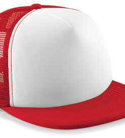 Junior SnapBack Trucker Cap One Size weiss rot Stoffstübli