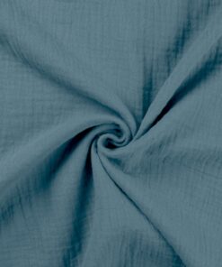 Baumwolle Musselin Uni dusty blue