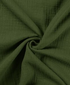 Baumwolle Musselin Uni Khaki