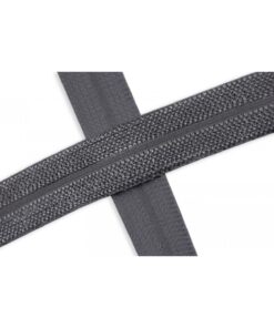 elastisches Jacquard Einfassband dunkel grau