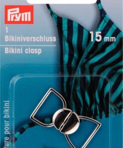Prym Bikini- + Gürtelverschlüsse, silber 15 mm Stoffstübli