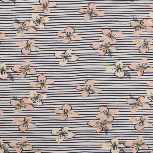 Jersey Blumen Marine