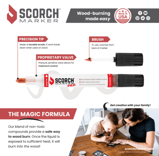 Scorch Marker Pro Holzmalstift Stoffstübli