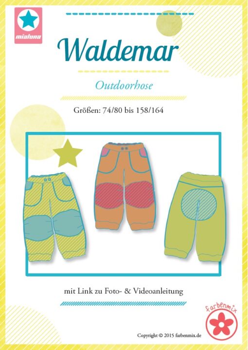 Schnittmuster Farbenmix Waldemar Outdoorhose Stoffstübli