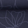 Modal French Terry Marvelous Line Art by Lycklig design Blume Jeansblau