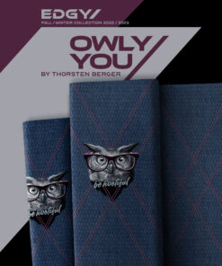 French Terry Panel Owly You pink