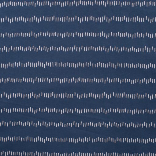 Jersey ungleiche striche weiss auf denim