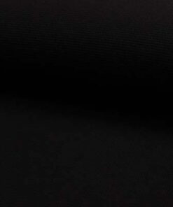 Waffeljersey Uni schwarz