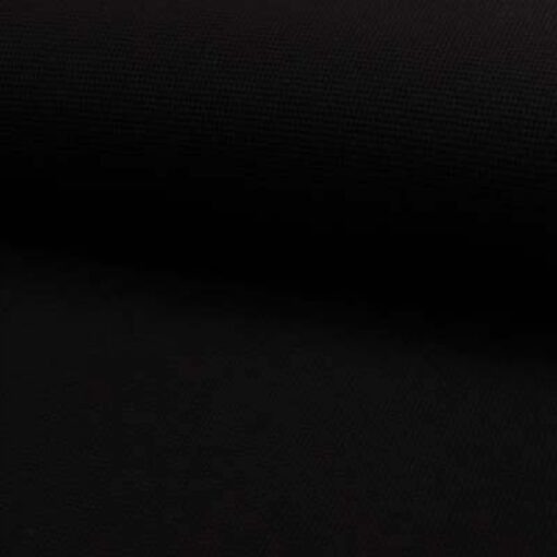 Waffeljersey Uni schwarz