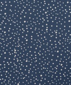 Jersey dots weiss auf denim