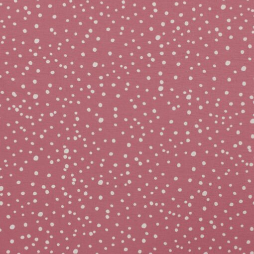 Jersey dots weiss auf old rosé