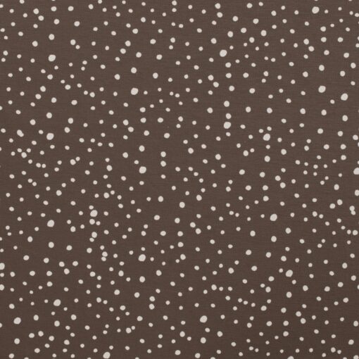 Jersey dots weiß auf dusty Brown