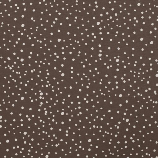 Jersey dots weiß auf dusty Brown