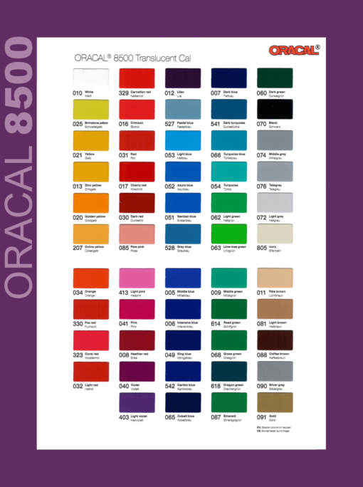 Oracal® 8500 Translucent 63cm breit