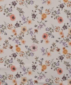Jersey kleine Blume off white