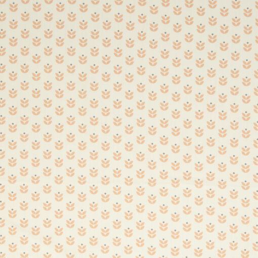 Swafing Baumwolle Kansas Blätter Apricot auf Weiss