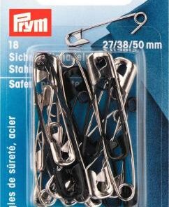 Prym Sicherheitsnadeln ST 27/38/50 mm silberfarbig/schwarz