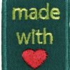 Applikation Made with love Grün