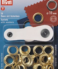 Prym Ösen und Scheiben MS 11,0 mm Gold (24 Stück)