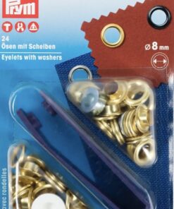 Prym Ösen und Scheiben MS 8,0 mm Gold