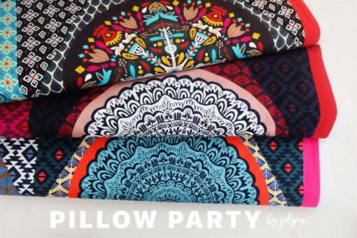 Canvas Baumwolle Panel Pillow Party by Jolijou