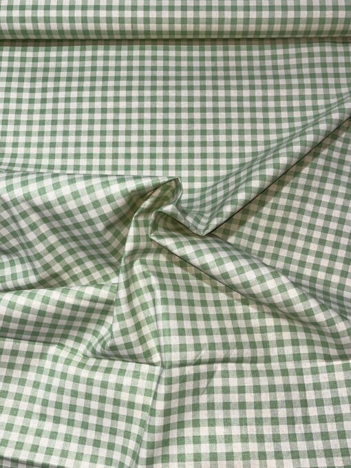Baumwolle druck Kariert Pastell Mint