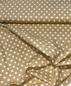 Baumwolle druck Dots Beige