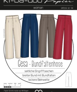 Schnittmuster Kibadoo Gesa Bundfaltenhose 32-58