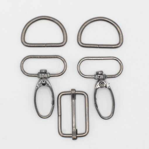 Taschen Hardware Set 25mm gunmetal