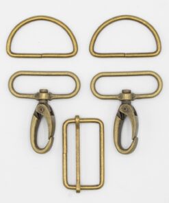 Taschen Hardware Set 40mm alt Messing