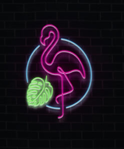 French Terry Panel Glow Flamingo by Lycklig
