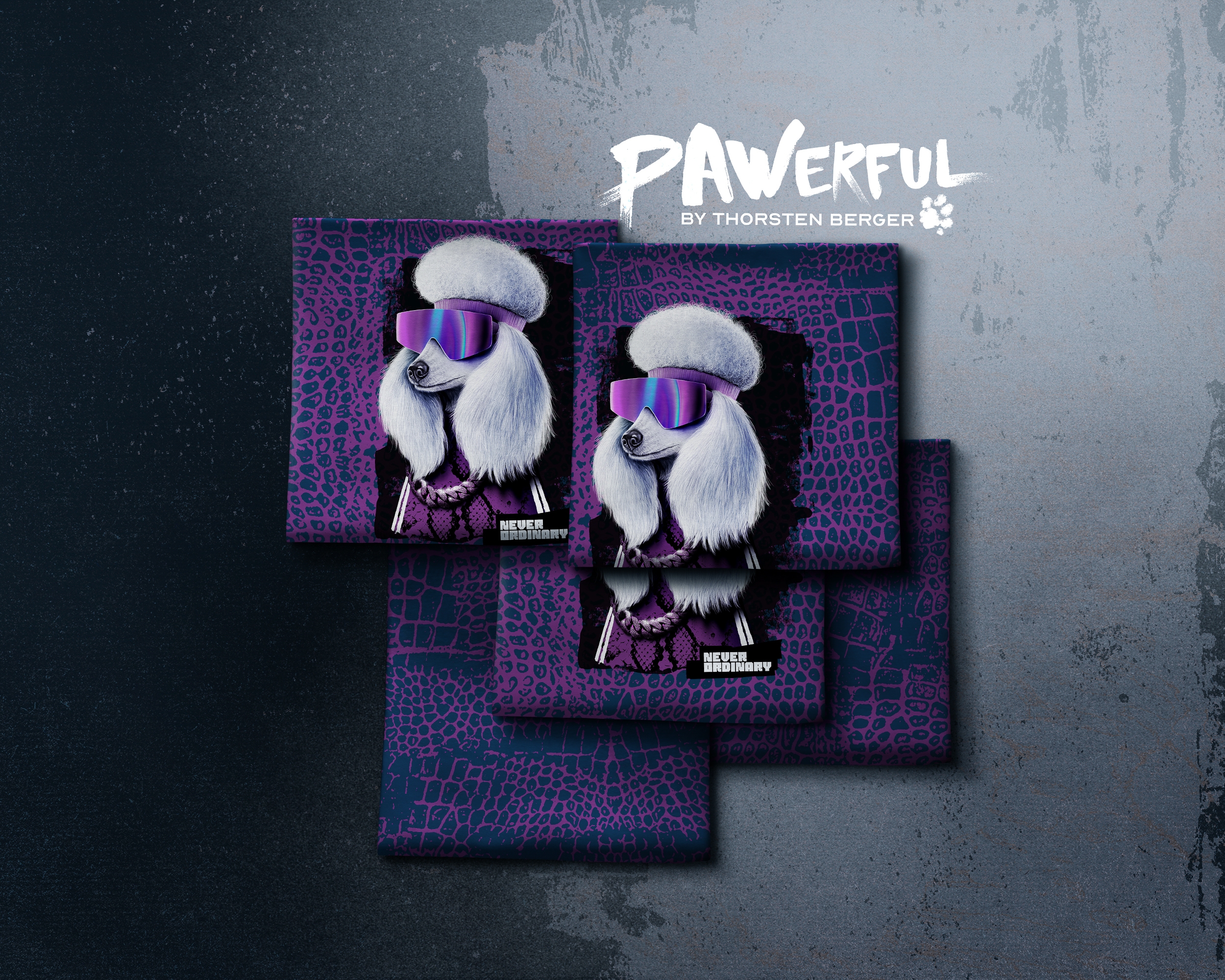 French Terry Pawerful Lila by Thorsten Berger