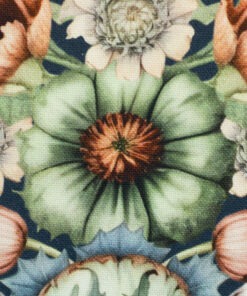 Canvas Victorian Damask blau