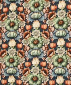 Canvas Victorian Damask blau