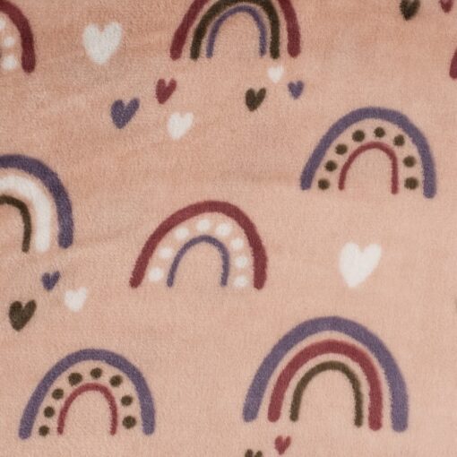 Kuschel Fleece doubelface Rainbow Heart