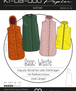 Schnittmuster Kibadoo Basic Weste Damen 32-58