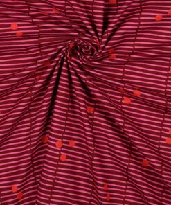 NeridaHansen Fine Poplin Broken Stripes Cerise