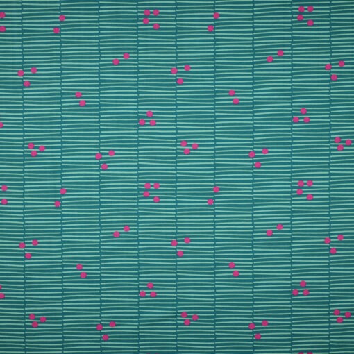 NeridaHansen Fine Poplin Broken Stripes Petrol