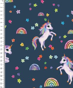 Jersey Einhorn Rainbow Blau