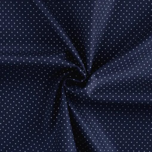 Webware Baumwolle mini Dots Marineblau