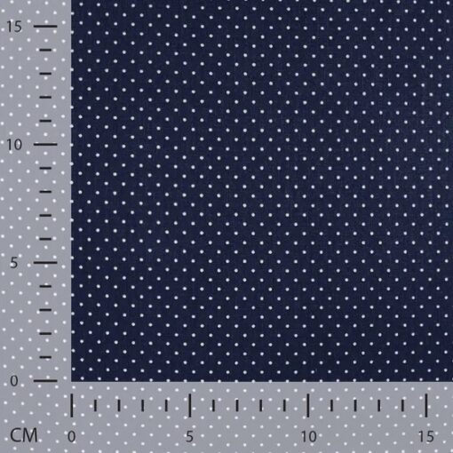 Webware Baumwolle mini Dots Marineblau