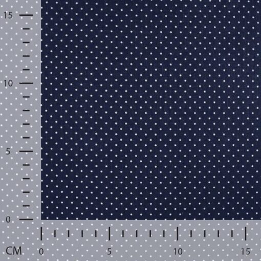 Webware Baumwolle mini Dots Marineblau